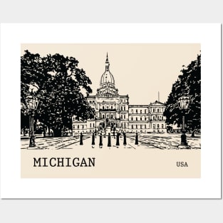 Michigan State USA Posters and Art
